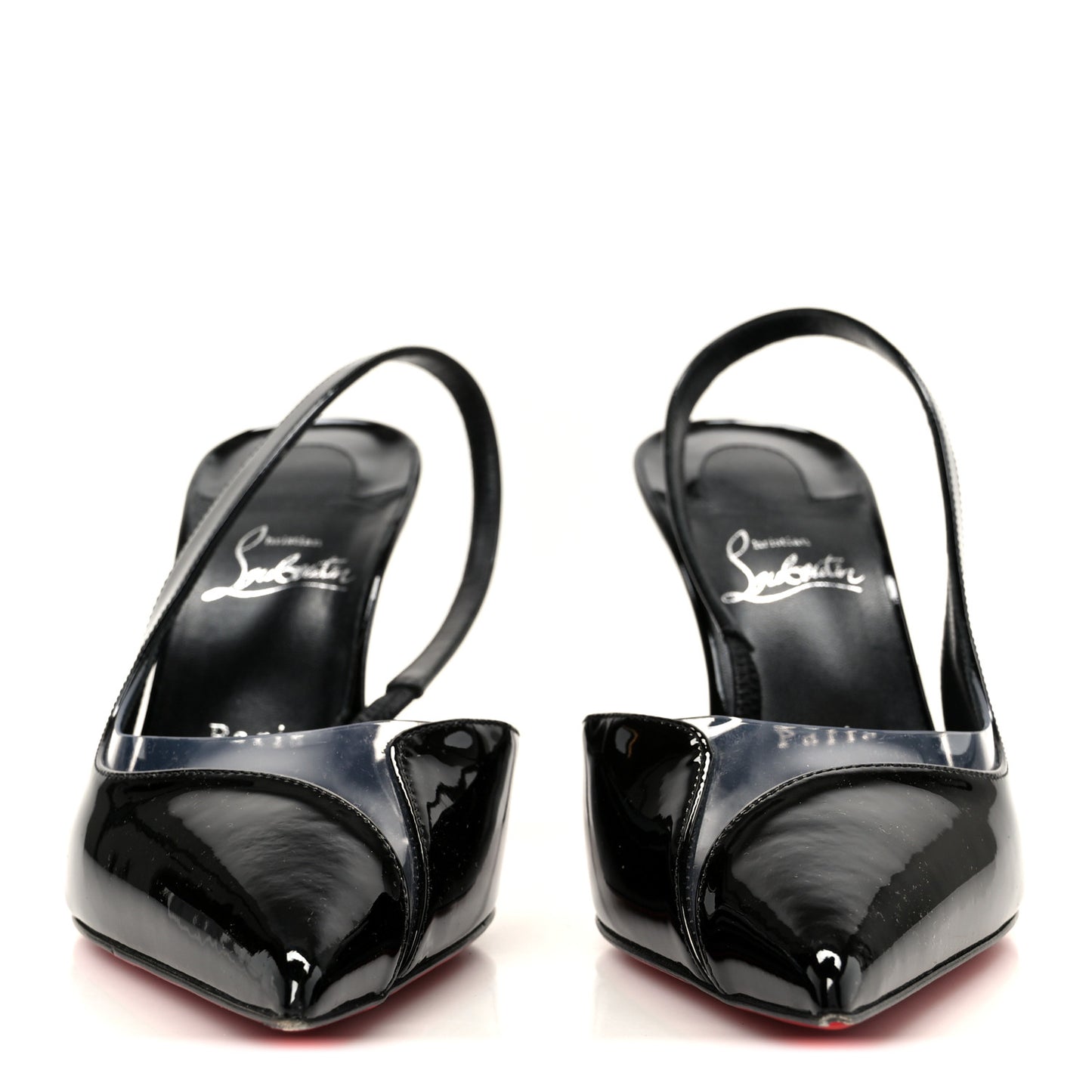 Patent PVC Posticha 80 Slingback Pumps 40 Black
