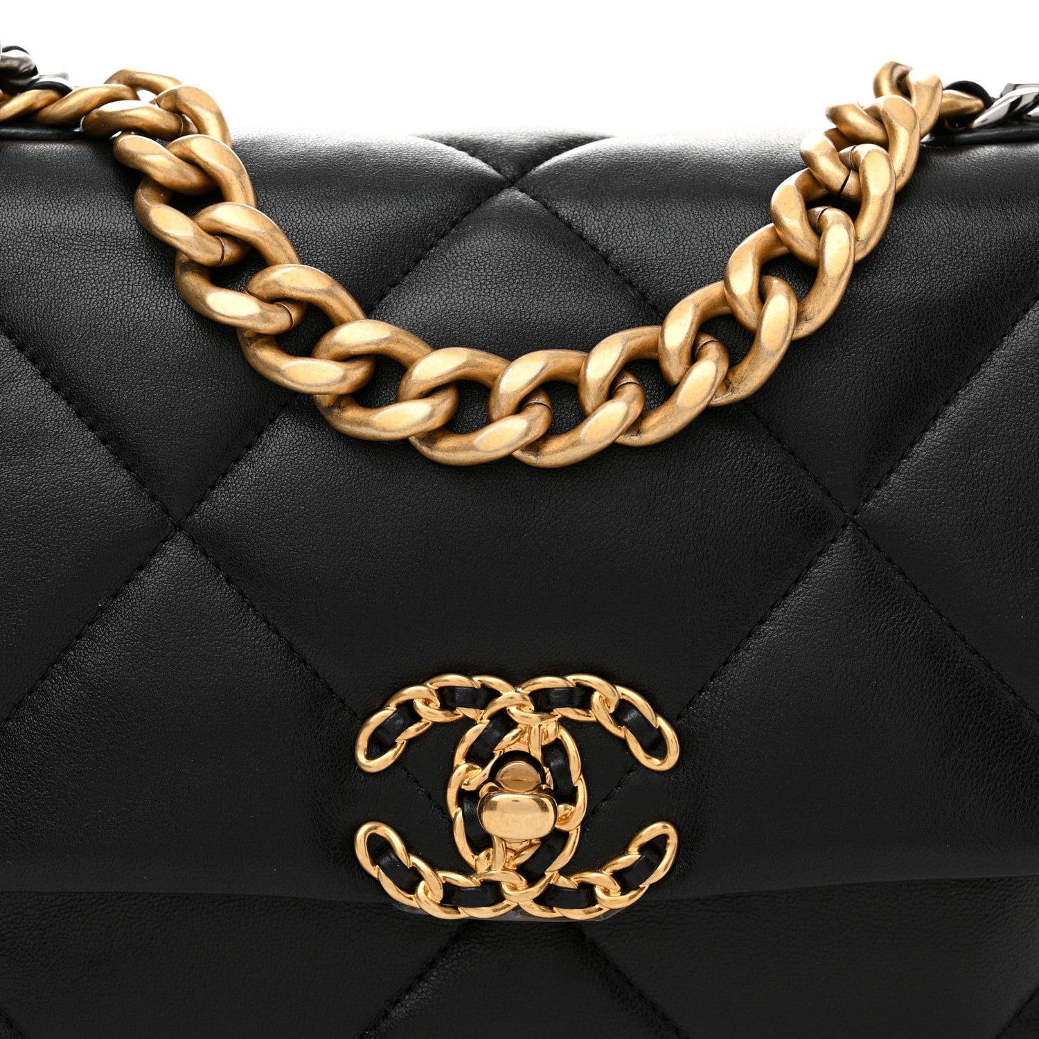 Chanel Lambskin Quilted Medium Chanel 19 Flap Black 8 of 12