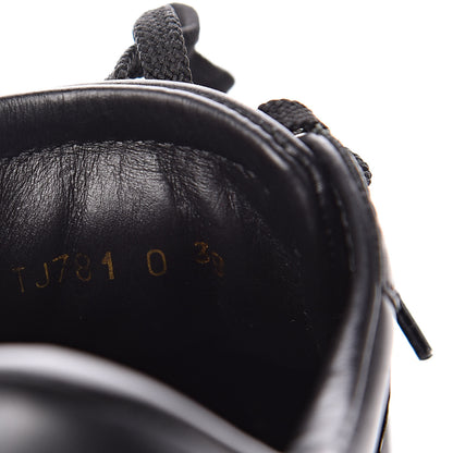 Valentino Garavani Calfskin Patent Rockstud Open Sneakers 38 Black 8 of 11