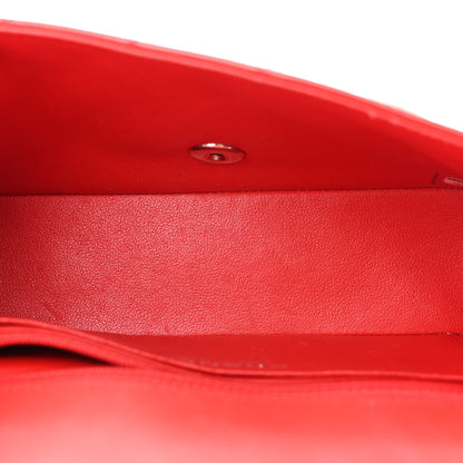 Chanel Patent Calfskin Quilted Bi-Color Mini Rectangular Flap Red Black 5 of 12