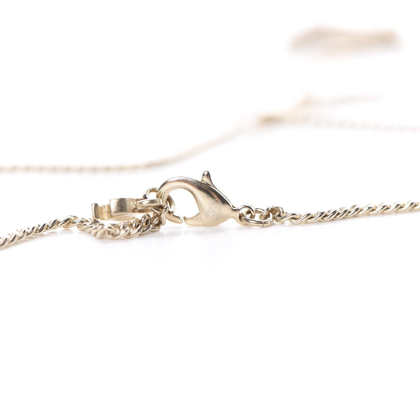 Crystal CC Pendant Necklace Gold