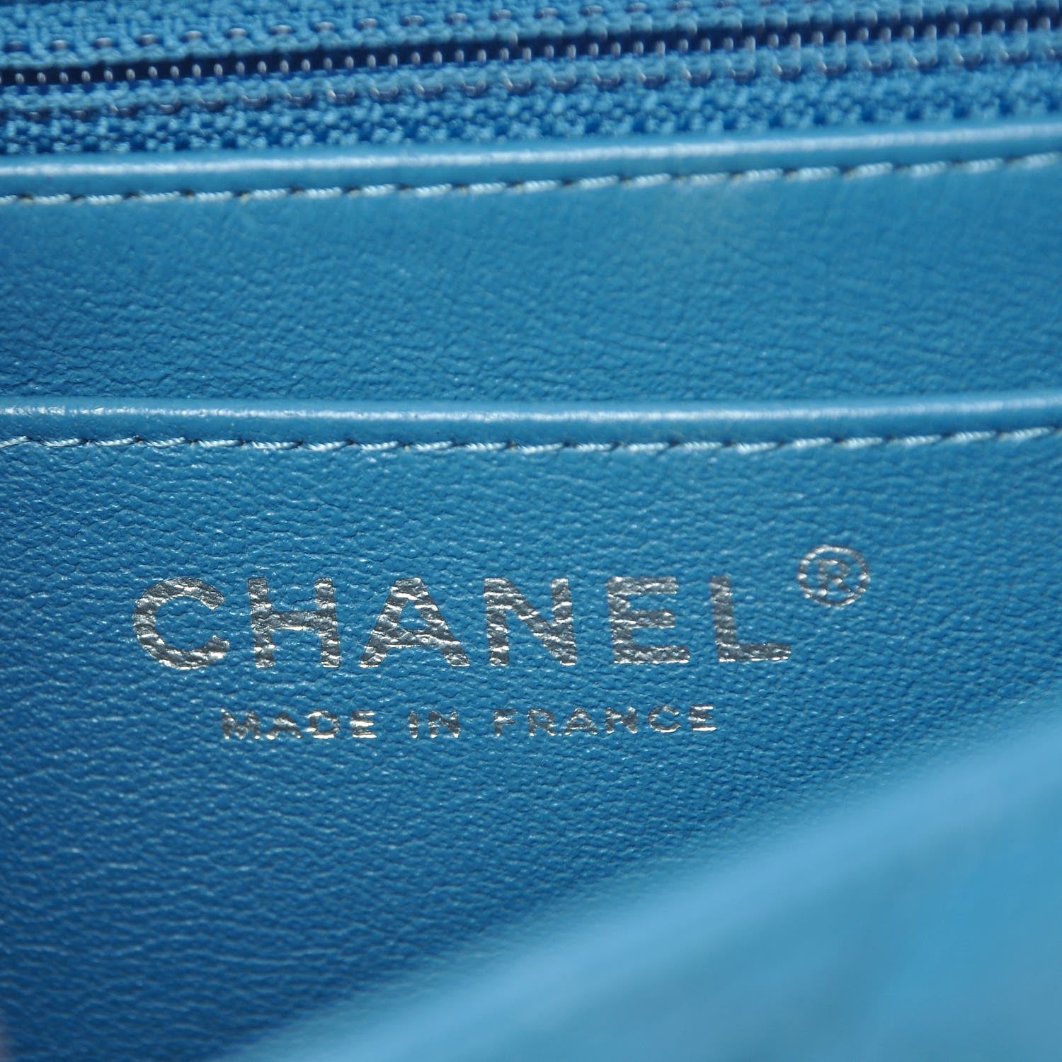 Chanel Iridescent Caviar Quilted Mini Square Flap Blue 6 of 9