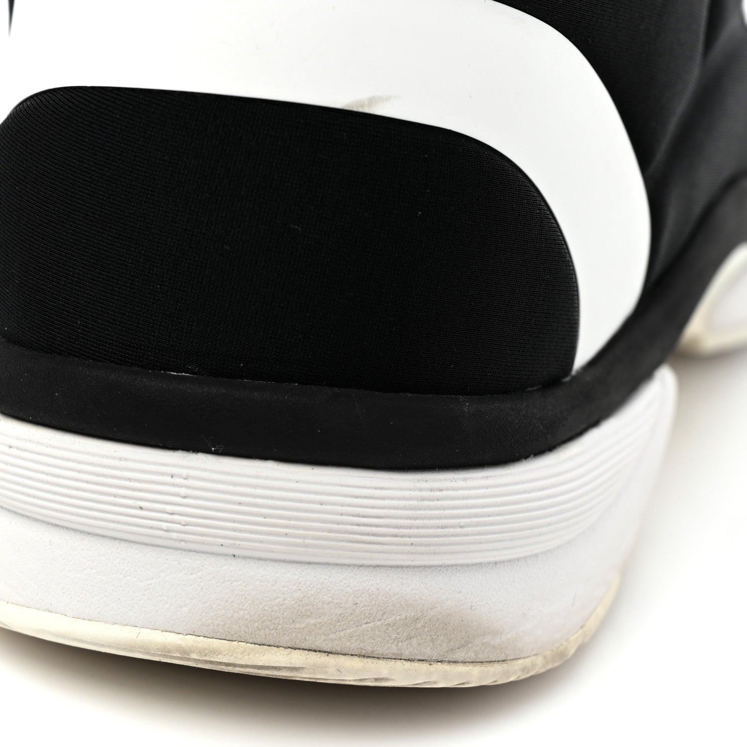 Chanel Lycra Fabric Womens CC Sneakers 38.5 Black White Pink 12 of 12