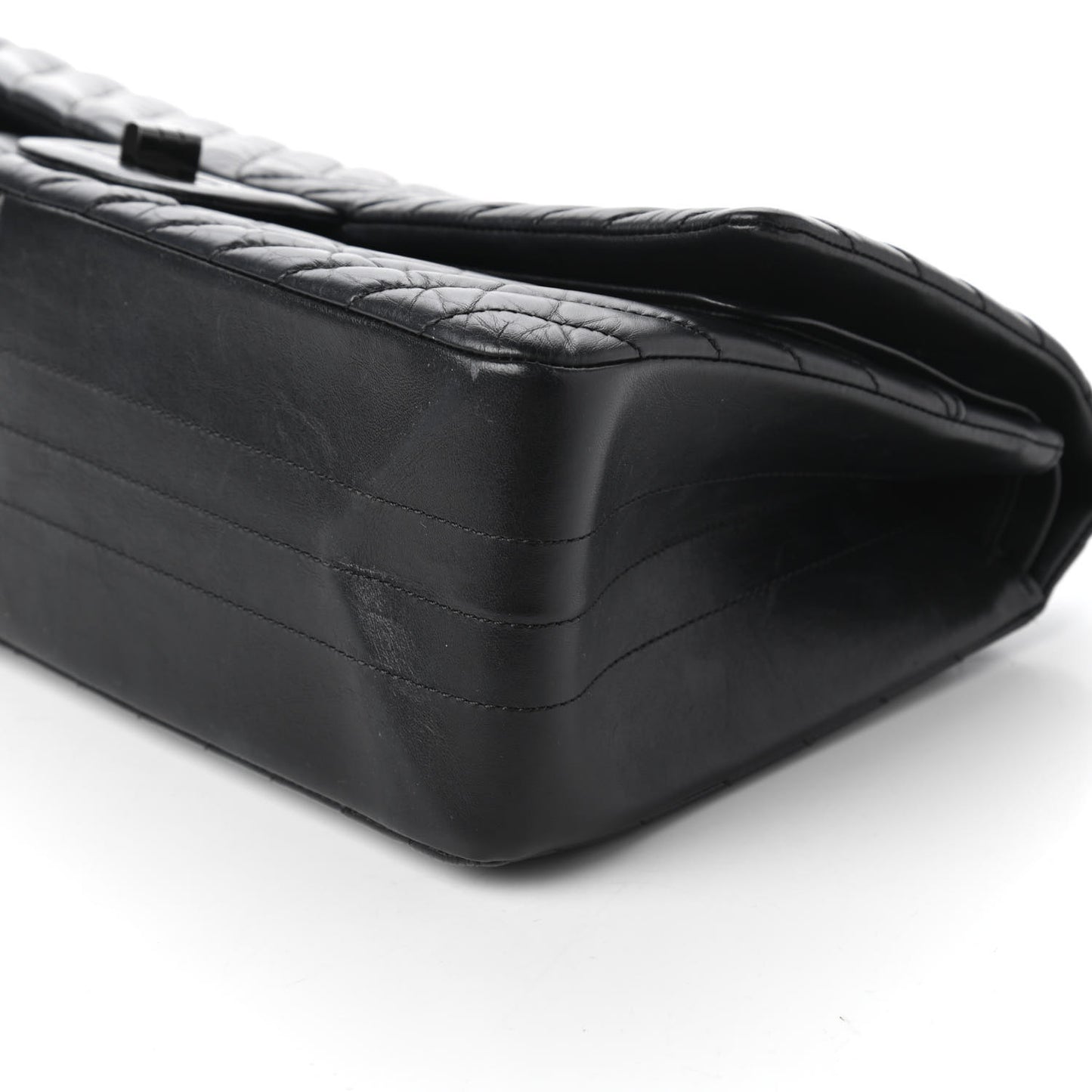 Aged Calfskin Chevron Quilted 2.55 Reissue 226 So Black