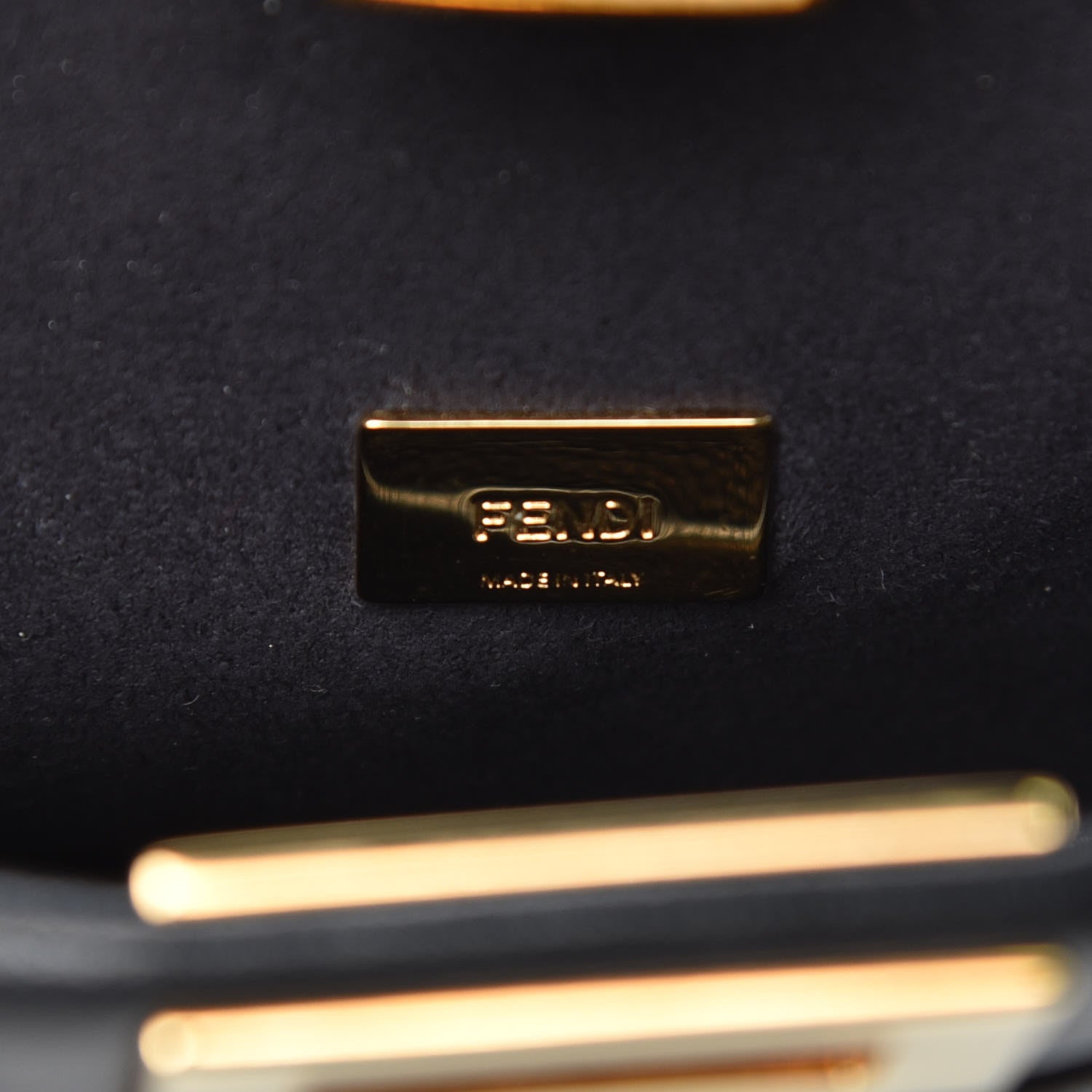 Fendi Nappa Micro Peekaboo Iconic Satchel Black 5 of 7