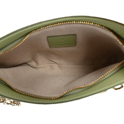 Gucci GG Grainy Calfskin Emblem Super Mini Shoulder Bag Sage Leaf 5 of 10