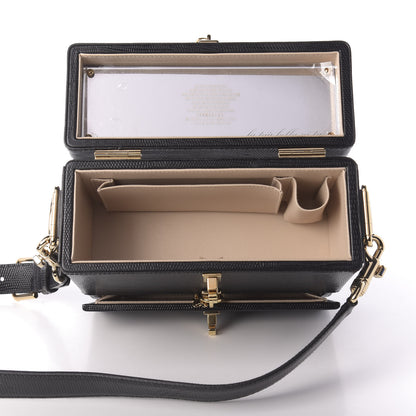 Dolce & Gabbana Lizard Embossed Calfskin Box Bag Black 5 of 10