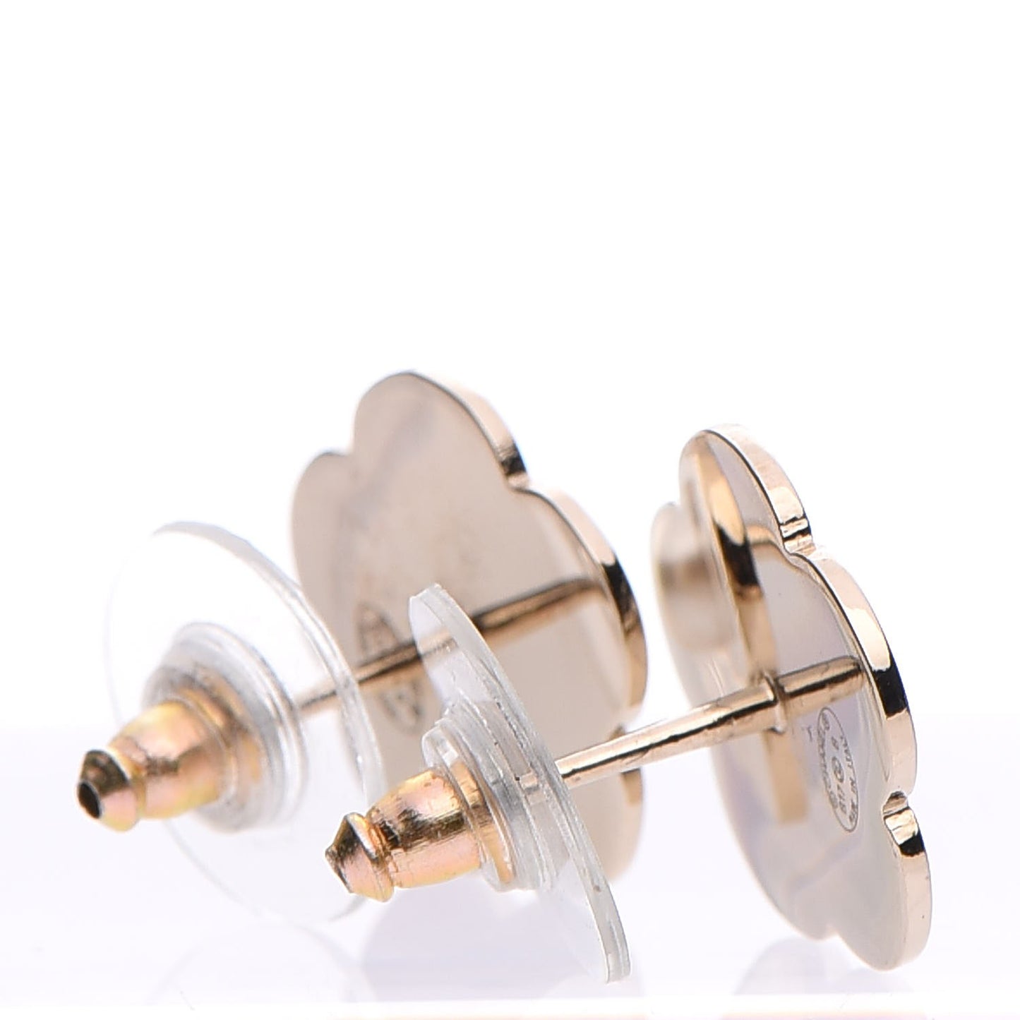 Pearl CC Camellia Earrings Gold