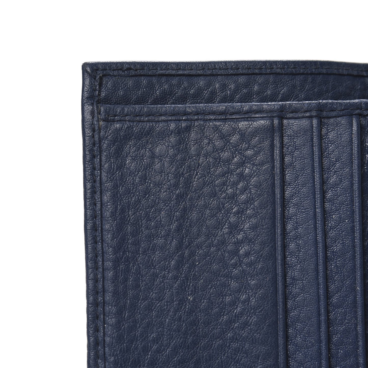 Vitello Daino Metal Tri-Fold Wallet Bleuette