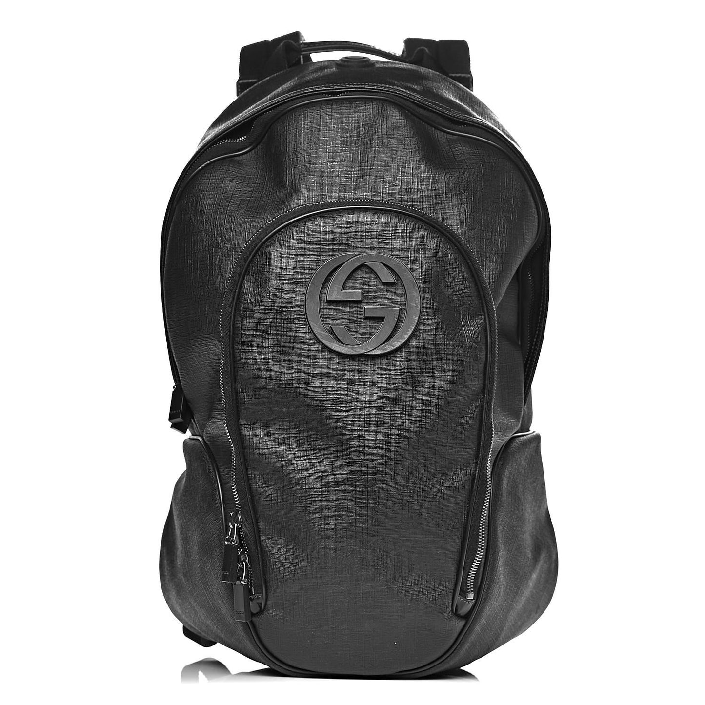 Coated Canvas Interlocking G Travel Backpack Black