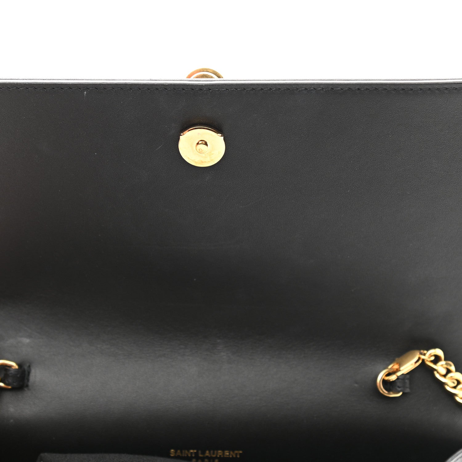 Saint Laurent Smooth Calfskin Classic Monogram Kate Tassel Chain Wallet Black 11 of 13