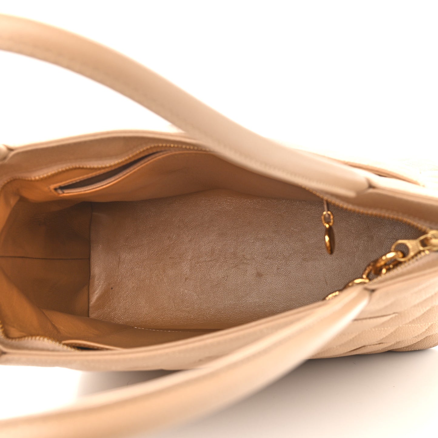 Caviar Quilted Medallion Tote Beige