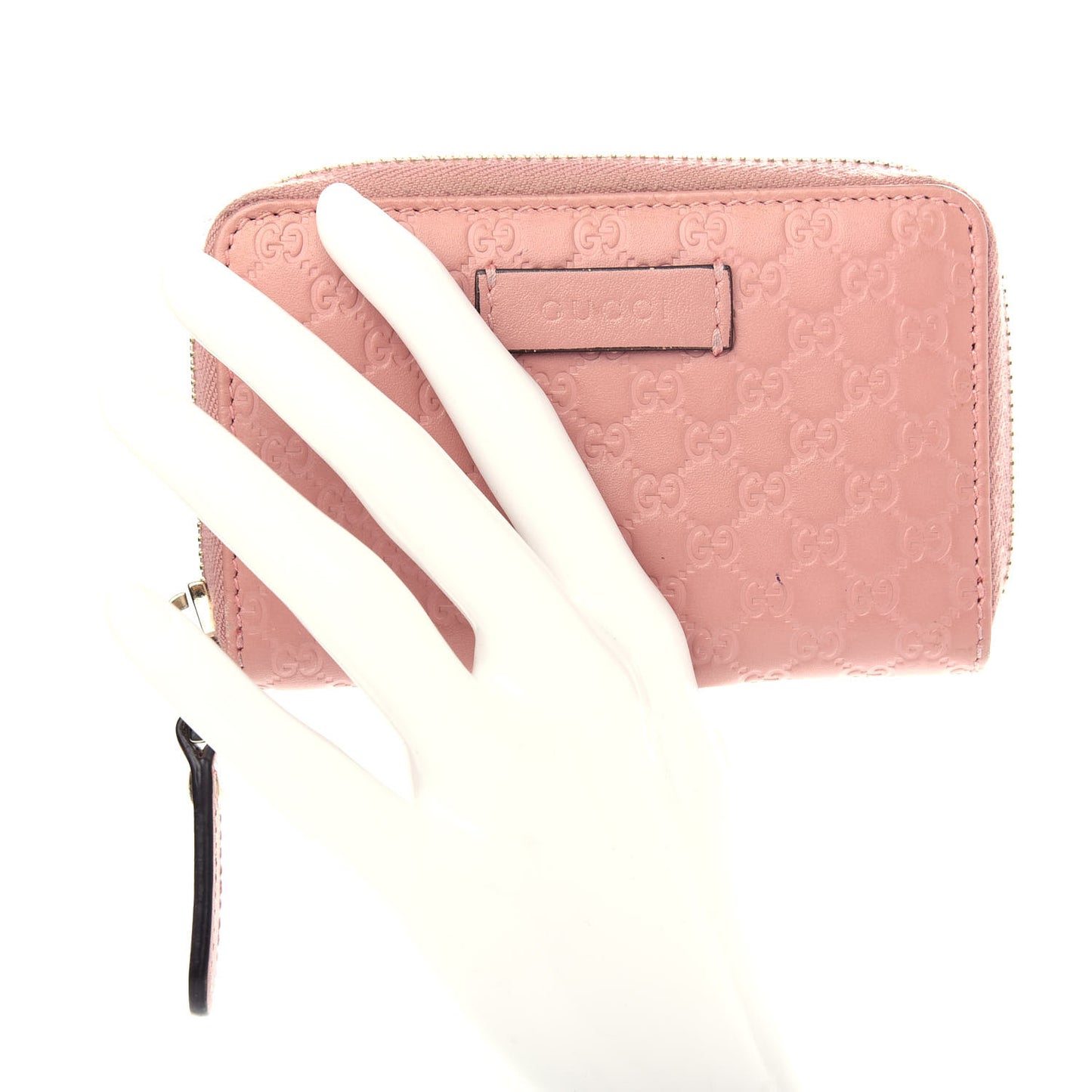 Microguccissima Zip Around Card Case Soft Pink