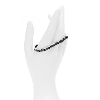 Chanel 18K White Gold Diamond Ceramic Ultra Bracelet Black 2 of 4