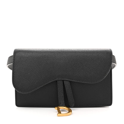 Christian Dior Grained Calfskin Saddle Belt Bag Black 1 of 11