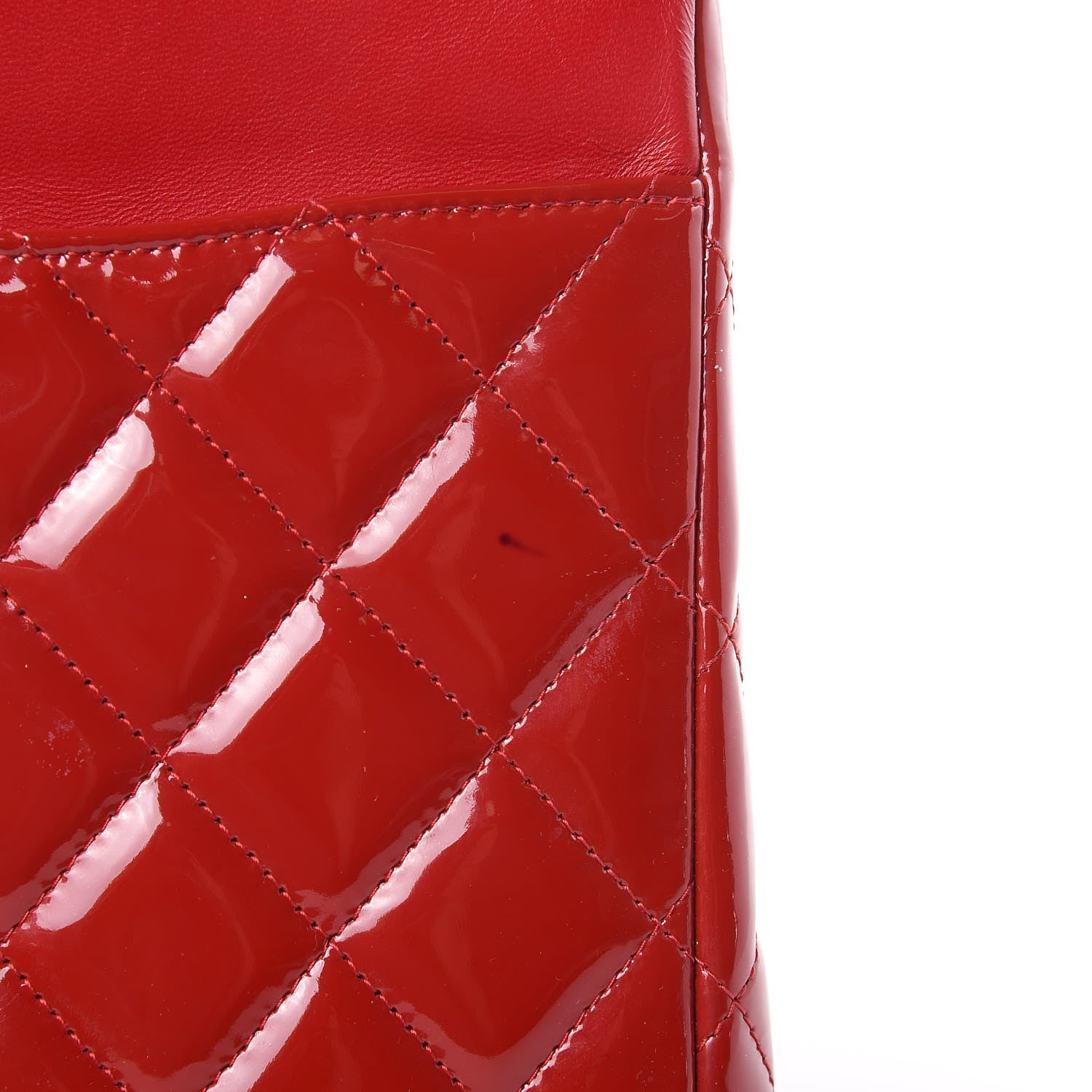 Chanel Patent Quilted Maxi Double Flap Red 10 of 18