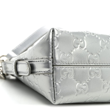 Gucci Shine Guccissima Emblem Small Shoulder Bag Silver 9 of 11
