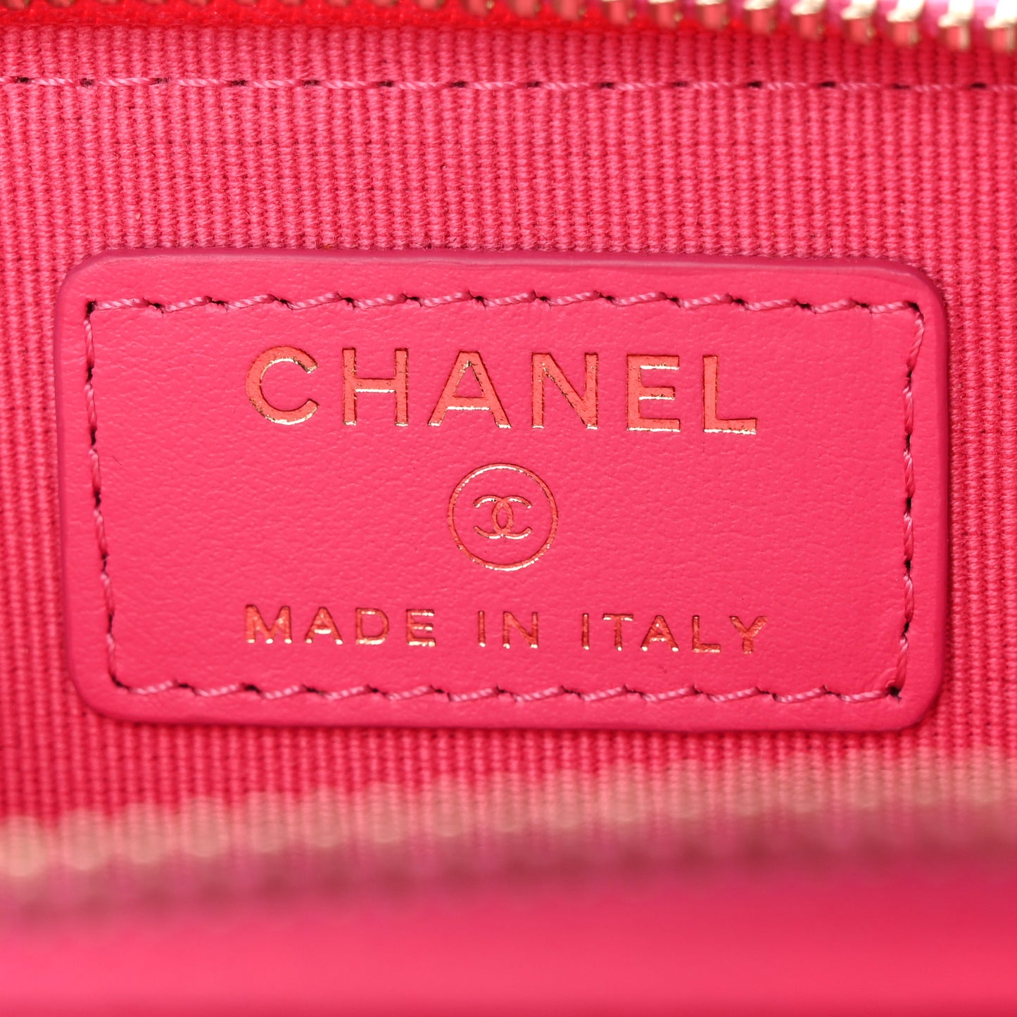 Caviar Quilted Zipped Key Holder Case Pink