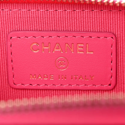 Chanel Caviar Quilted Zipped Key Holder Case Pink 6 of 8