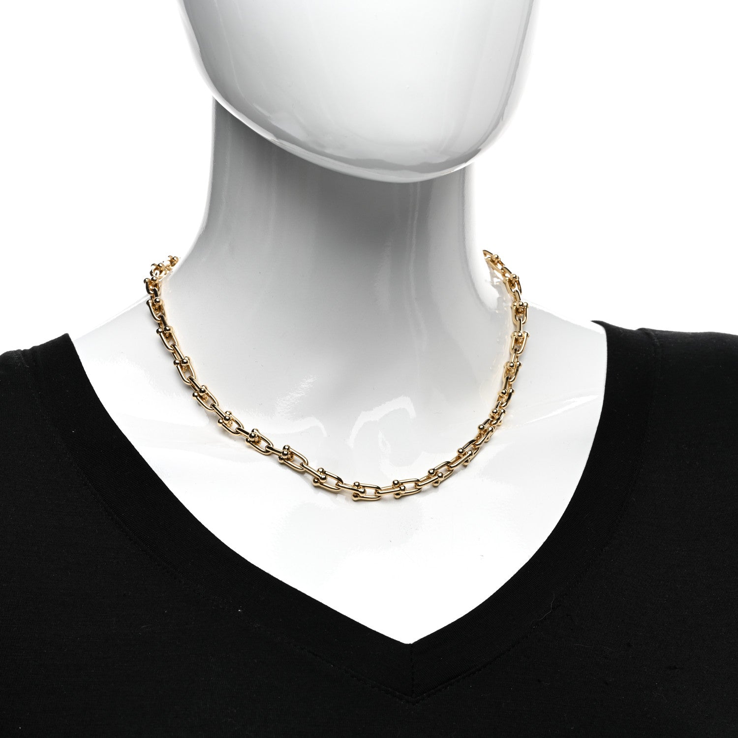 Tiffany 18K Yellow Gold Small HardWear Link Necklace 2 of 4