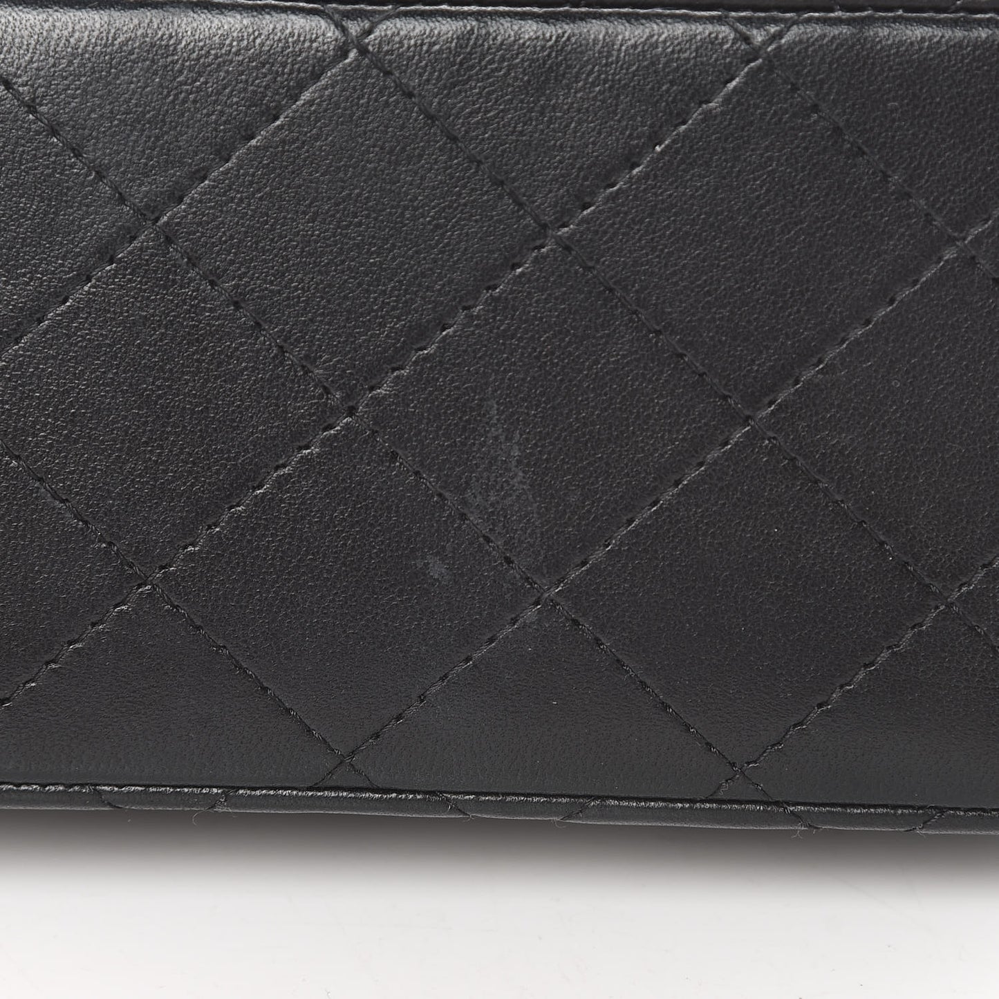 Lambskin Quilted Mini Square Flap Black