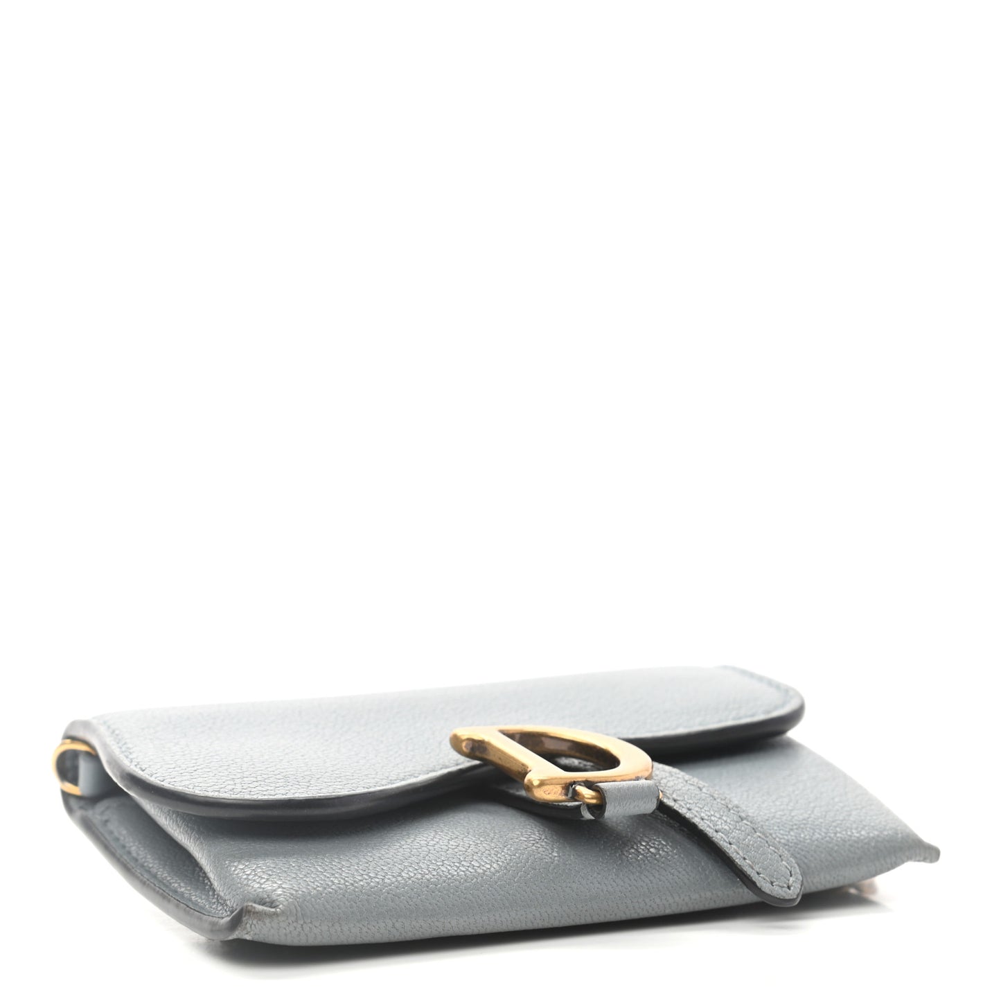 Goatskin Nano Saddle Chain Pouch Blue