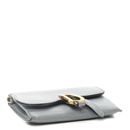Christian Dior Goatskin Nano Saddle Chain Pouch Blue 4 of 9