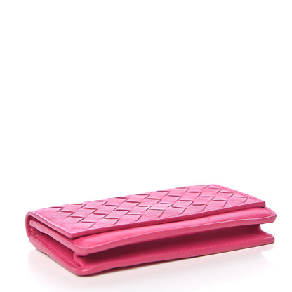 Bottega Veneta Nappa Intrecciato Card Holder Rosa Shock 4 of 7