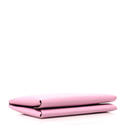 Hermes Epsom Calvi Duo Card Case Mauve Sylvestre 4 of 9