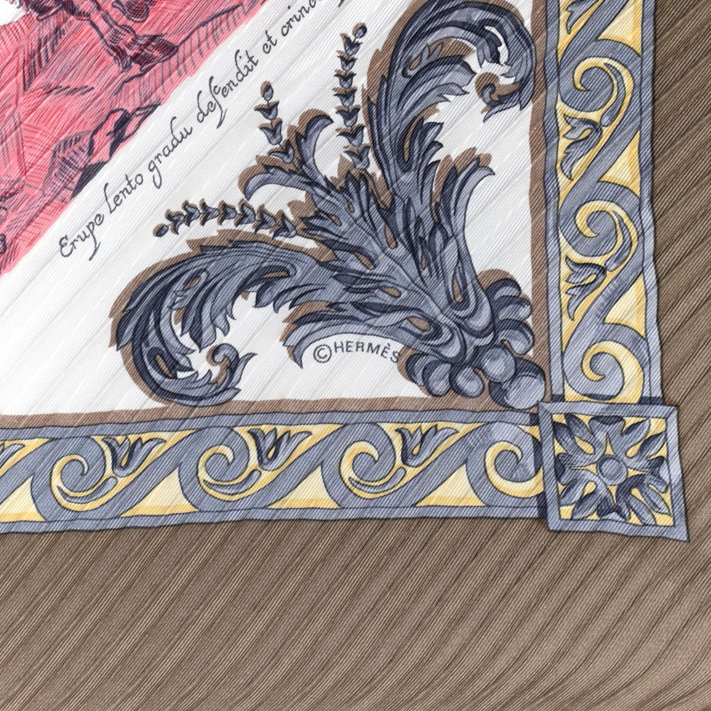 Silk Courbettes Et Cabrioles Plisse Scarf 90