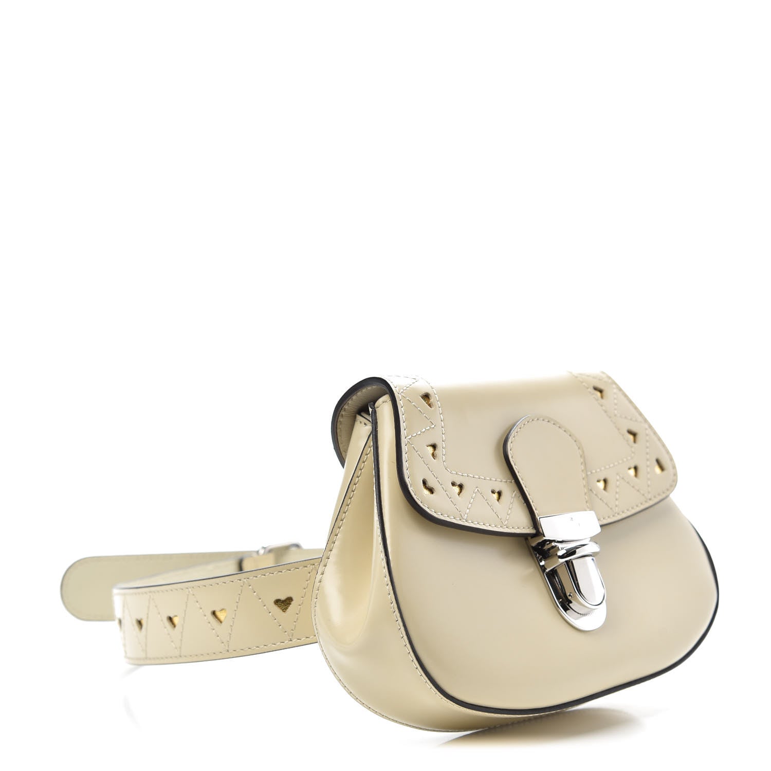 Gucci Calfskin Childrens Heart Belt Bag White 3 of 11