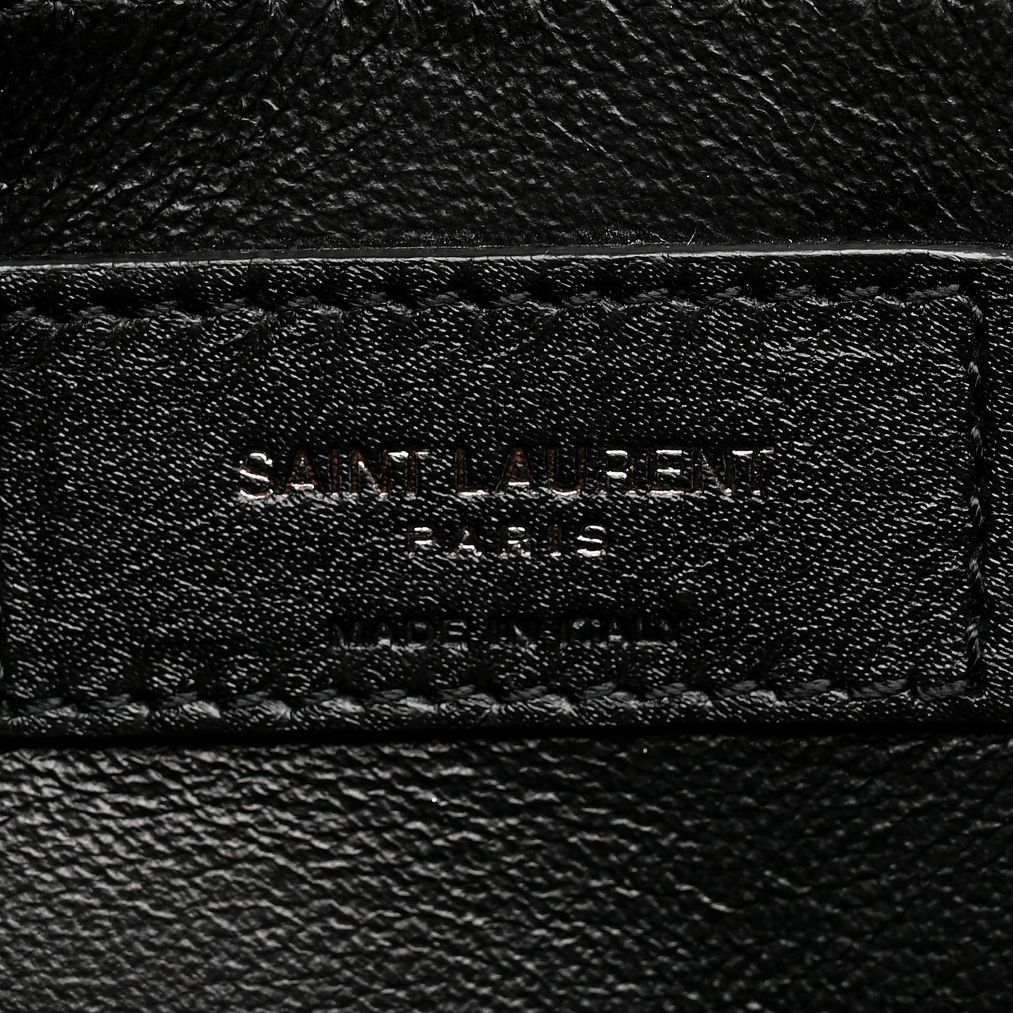Calfskin Crocodile Embossed Matelasse Monogram Baby Niki Chain Satchel Black