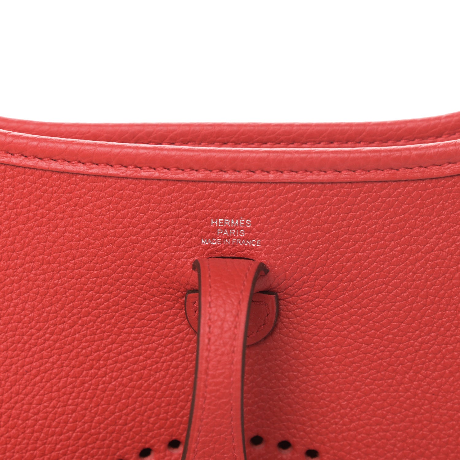 Hermes Taurillon Clemence Evelyne TPM Rouge De Coeur 6 of 11