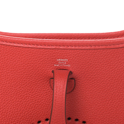 Hermes Taurillon Clemence Evelyne TPM Rouge De Coeur 6 of 11