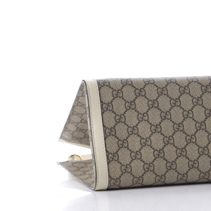 Gucci GG Supreme Monogram Medium Padlock Tote White 7 of 10