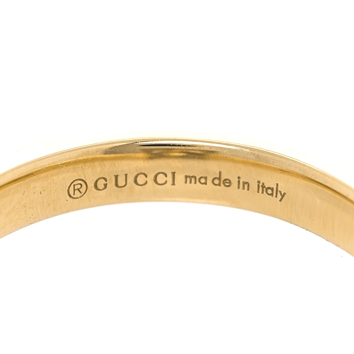 Gucci 18K Yellow Gold Jade Diamond Le Marché Des Merveilles Feline Ring 49 5 5 of 8