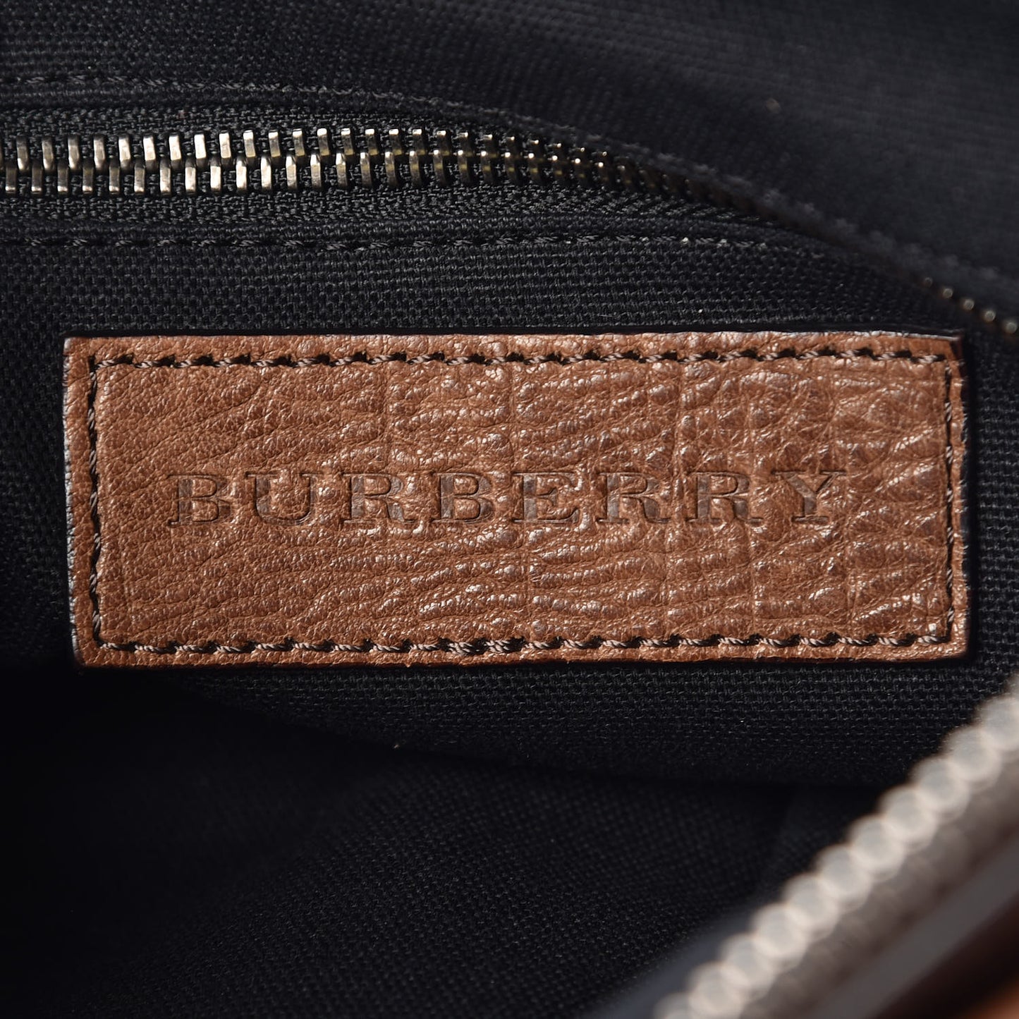 Overdyed Canvas House Check Flat Crossbody Messenger Bag Dark Brown