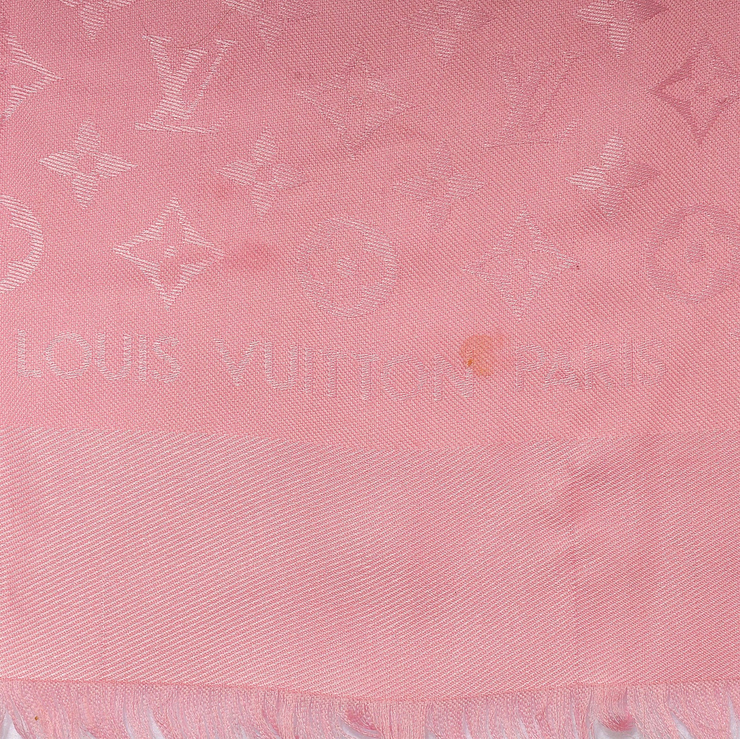 Silk Wool Monogram Shawl Pink