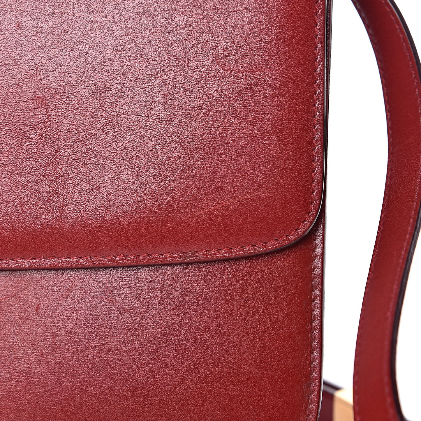 Box Calfskin Medium Classic Box Flap Bag Red