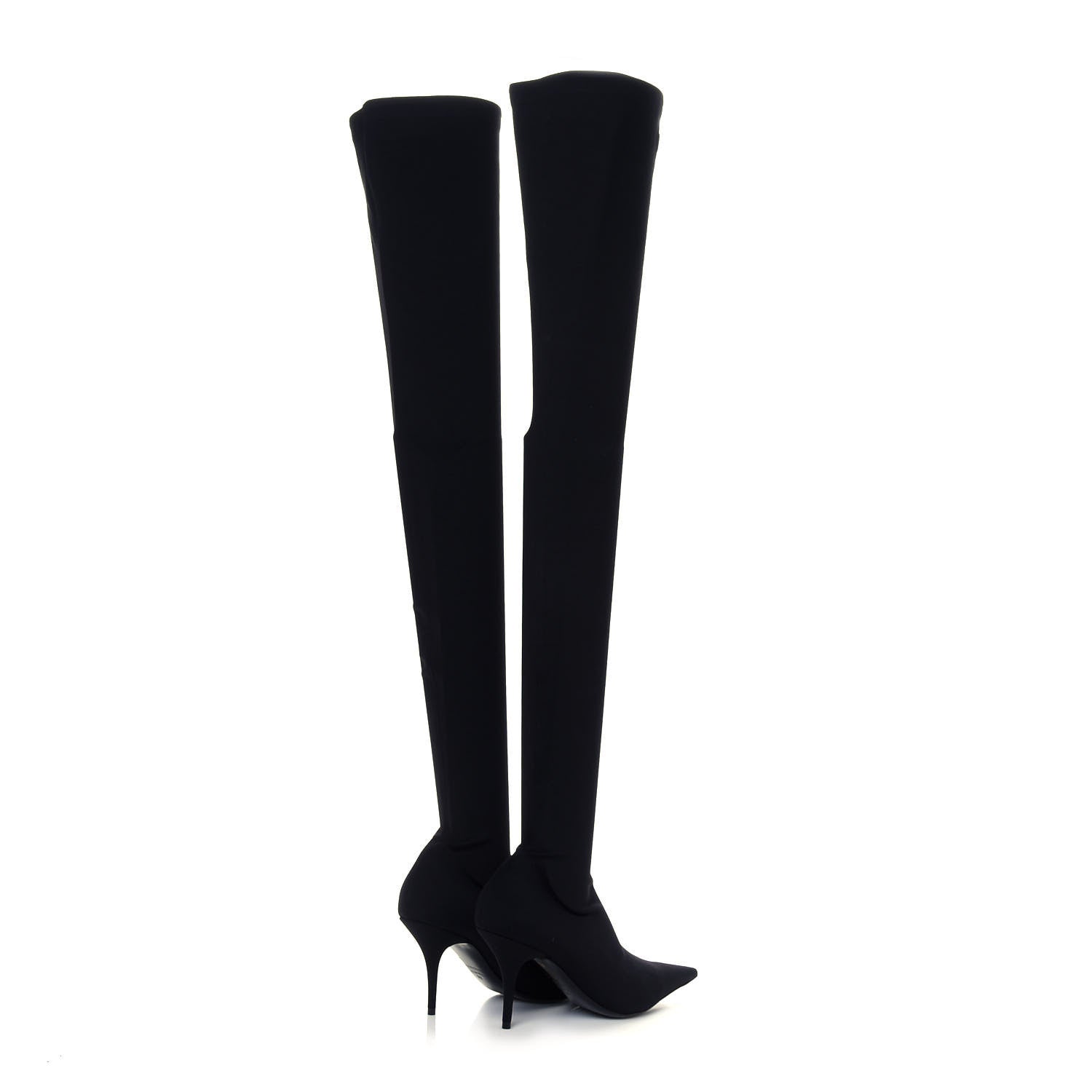 Balenciaga Spandex Pointed Toe Knife Thigh High Boots 38 Black 4 of 7
