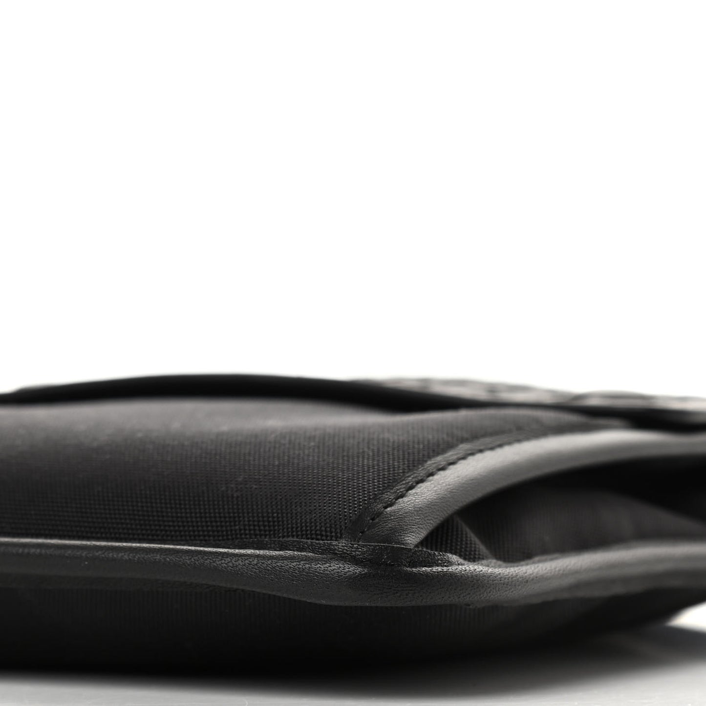 Nappa Intrecciato Nylon High Tech Crossbody Pouch Black
