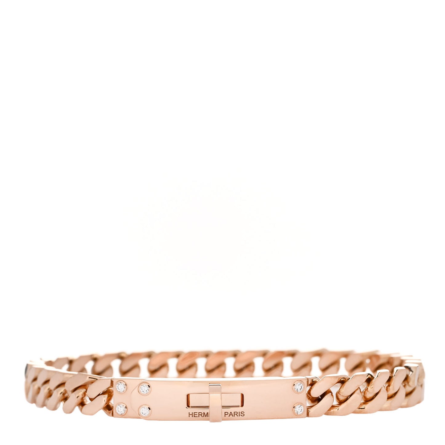18K Rose Gold Diamond PM Kelly Chaine Bracelet ST