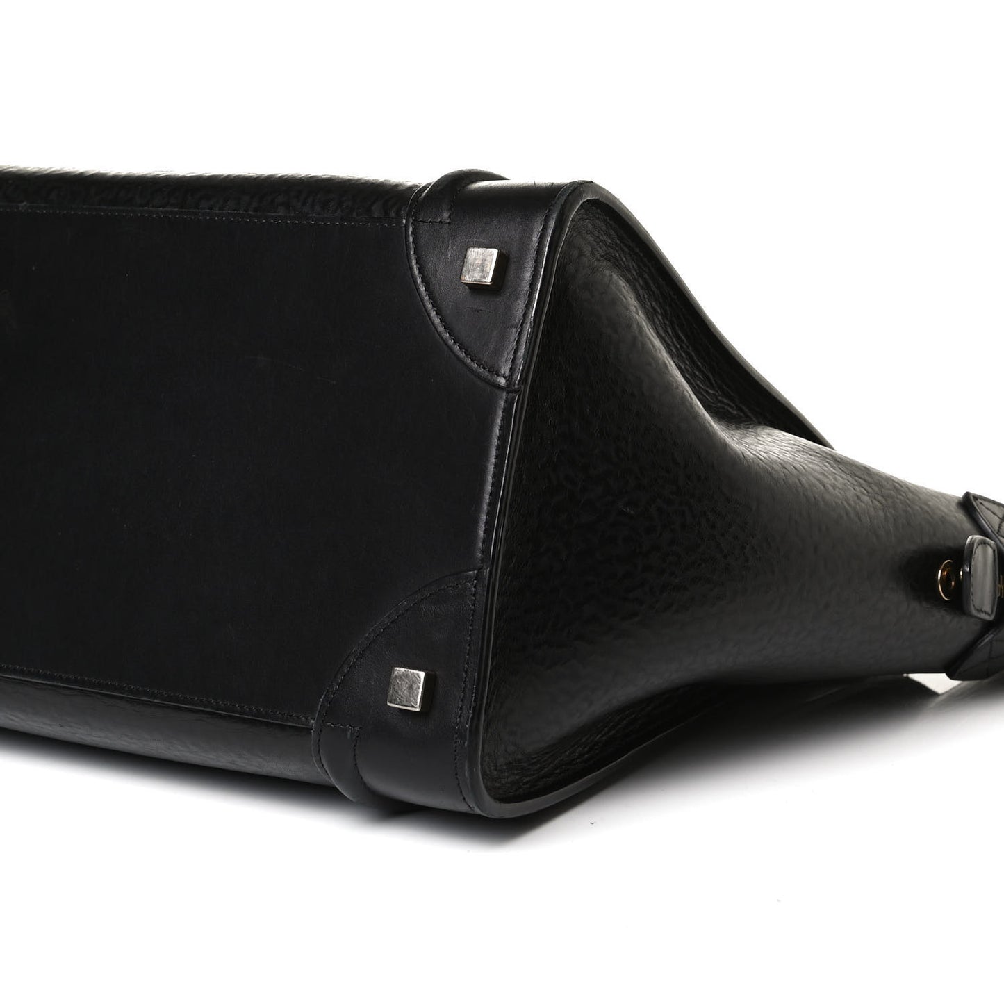 Calfskin Astrakhan Embossed Mini Luggage Black