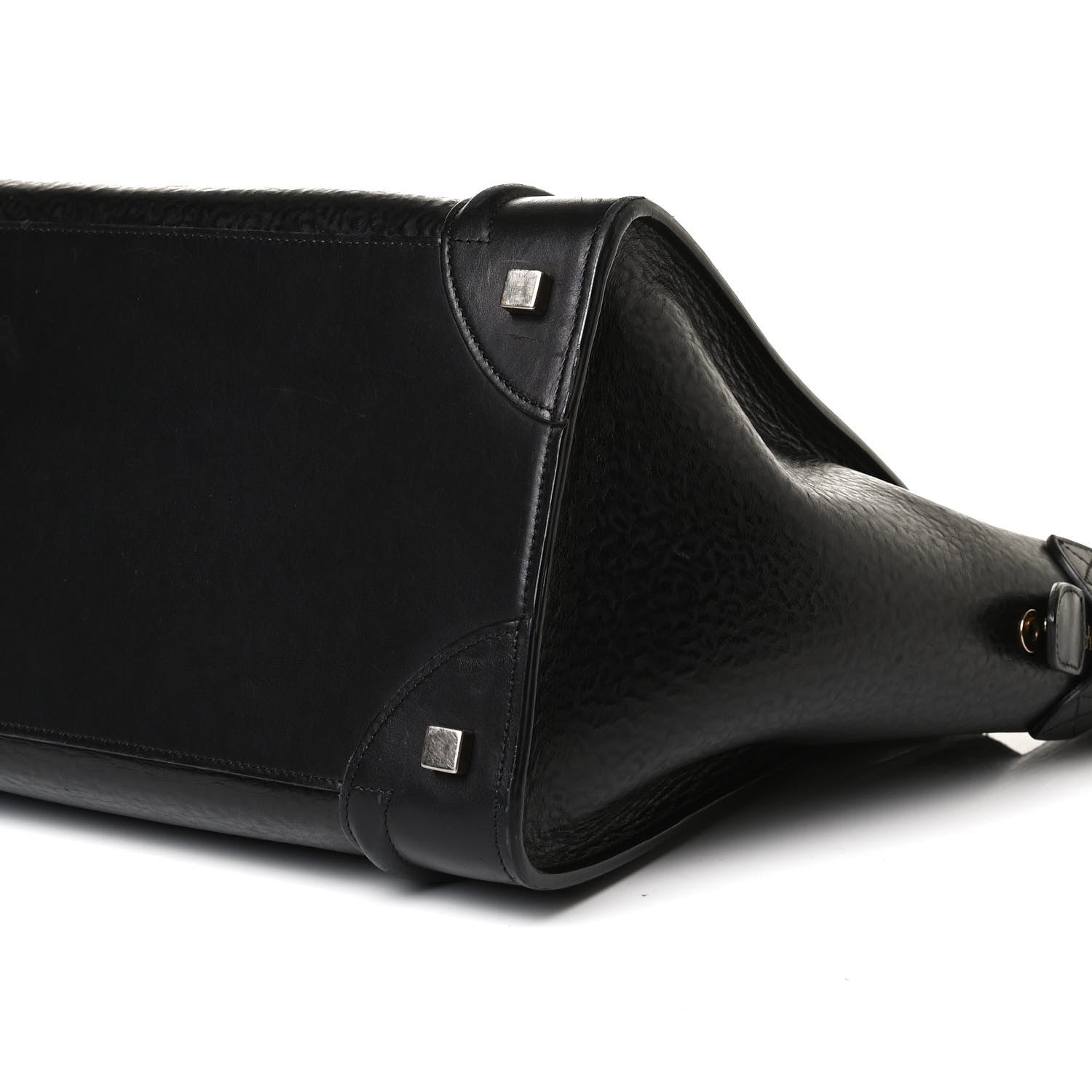 Celine Calfskin Astrakhan Embossed Mini Luggage Black 9 of 22