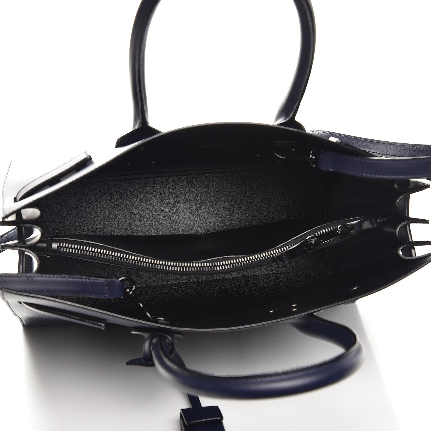 Saint Laurent Smooth Calfskin Small Double Face Sac De Jour Marine Black 6 of 9