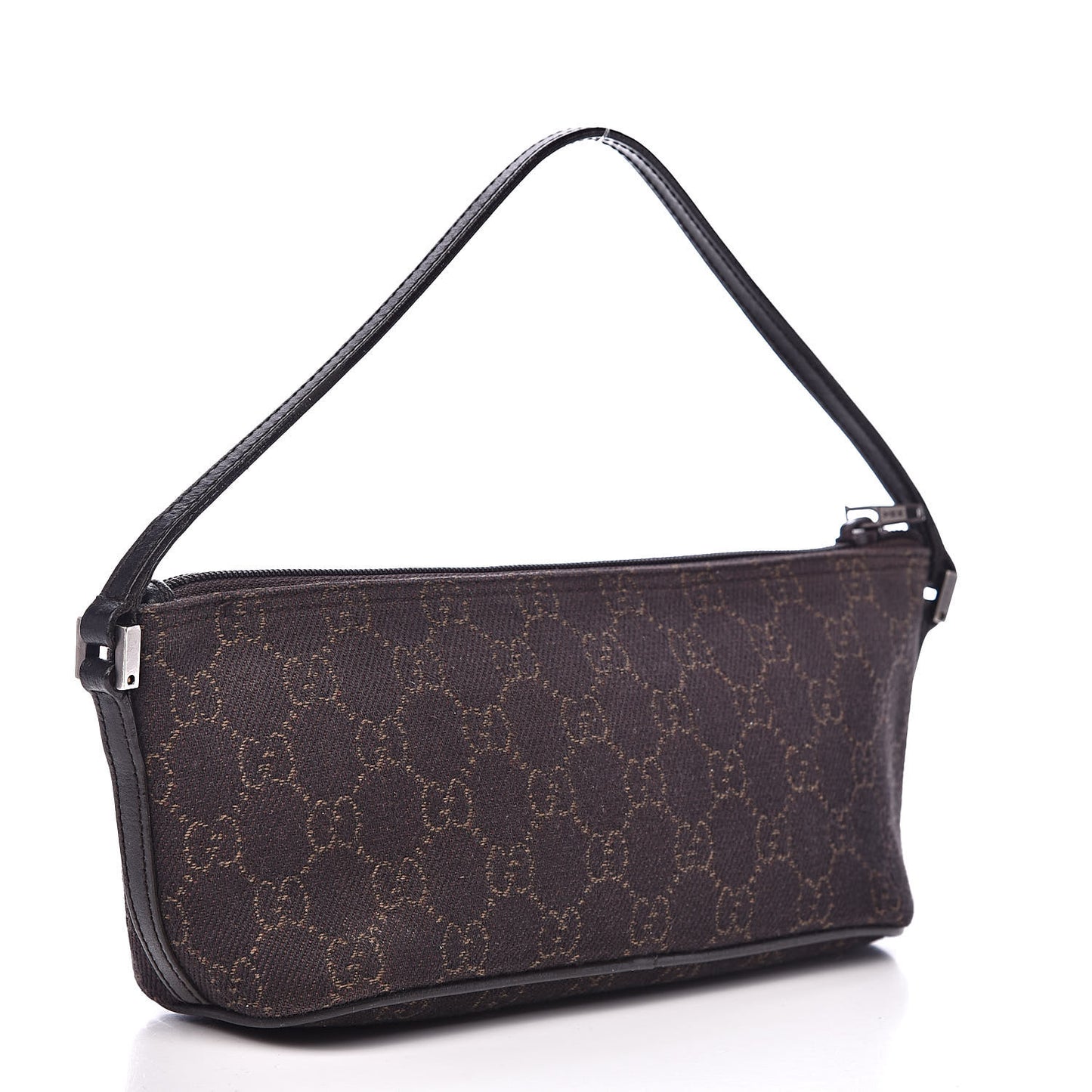 Denim Monogram Boat Pochette Dark Brown