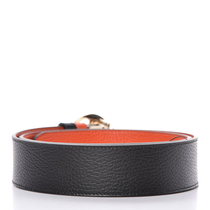 Gucci Calfskin 1973 Reversible Belt 90 36 Orange Black 4 of 9
