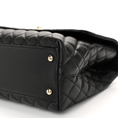 Chanel Caviar Quilted Medium Coco Handle Flap Black 10 of 10