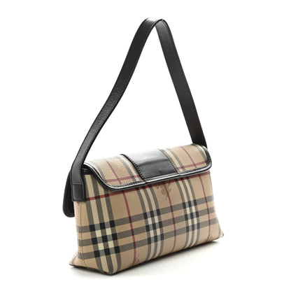 Burberry Haymarket Check Buckle Shoulder Bag Chocolate 3 of 12