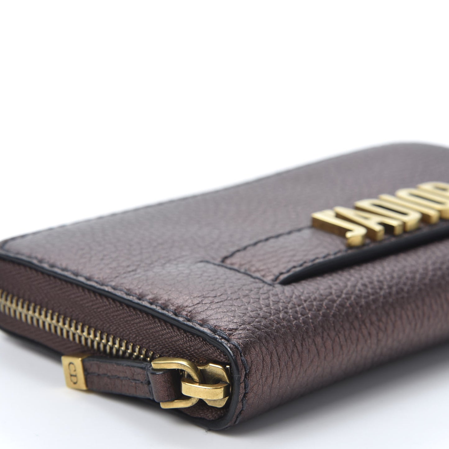 Metallic Calfskin J'adior Voyageur Wallet Noisette